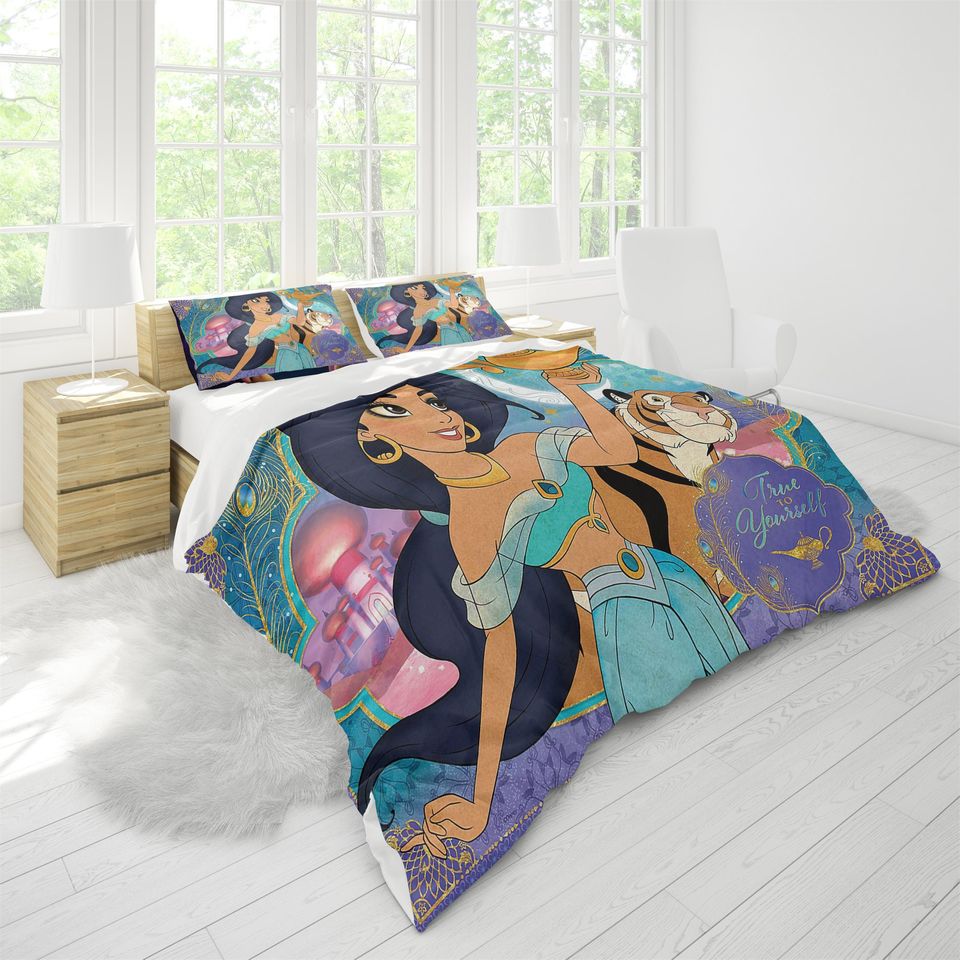 Princess Jasmine Bedding Set, Aladdin Bedding Set, Bedding Set