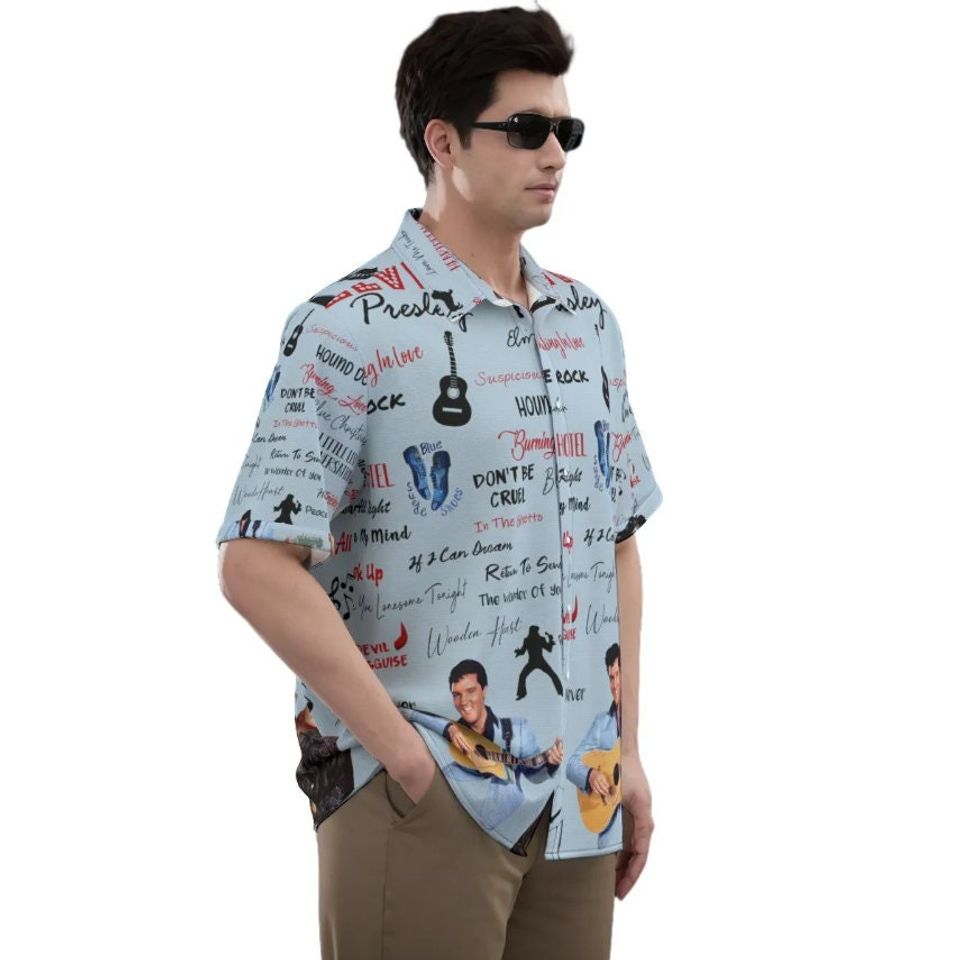 Elvis Presley King of Rock n Roll Hawaiian Shirt