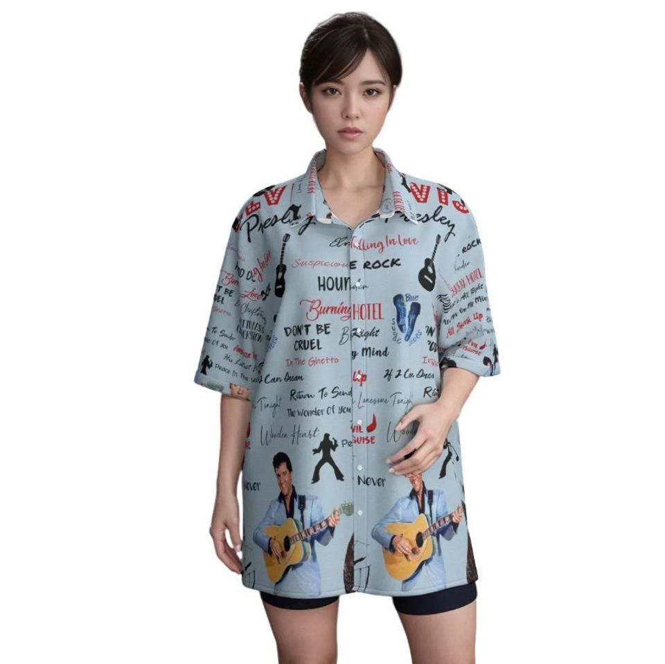 Elvis Presley King of Rock n Roll Hawaiian Shirt