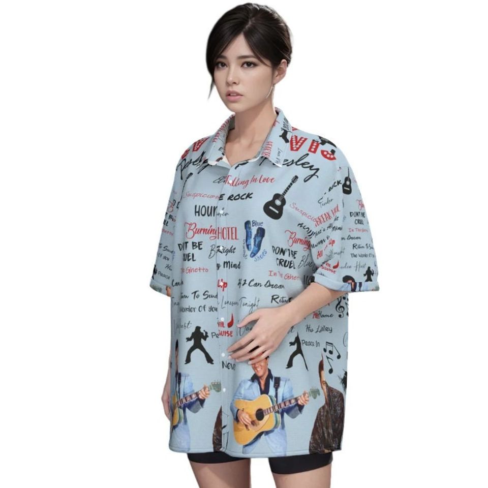 Elvis Presley King of Rock n Roll Hawaiian Shirt