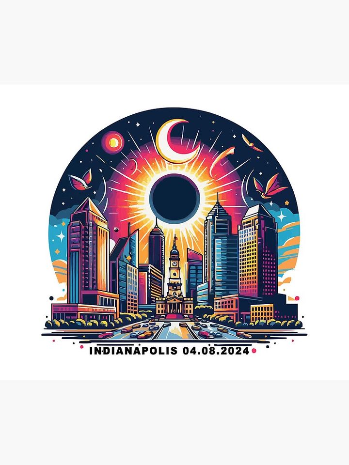 indianapolis solar eclipse 2024 Mouse Pad