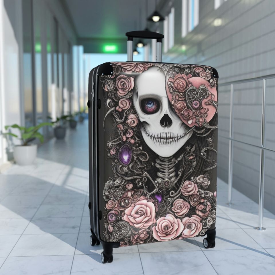 Sugar Skull Carry On Luggage Day of the Dead Suitcase