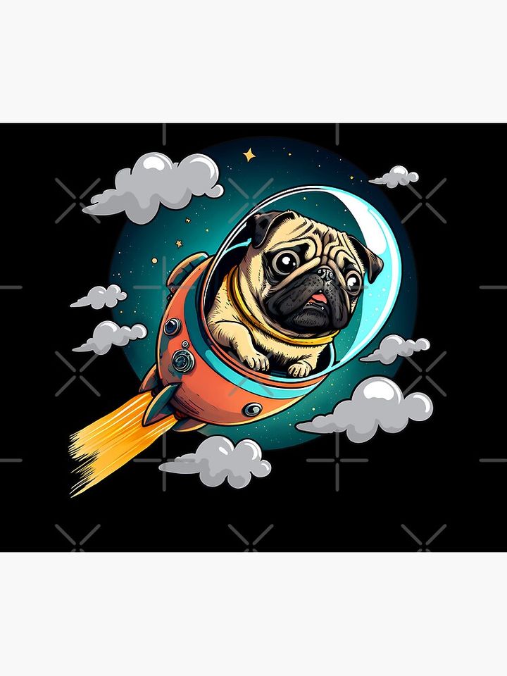 Pugs In Space Mouse Pad