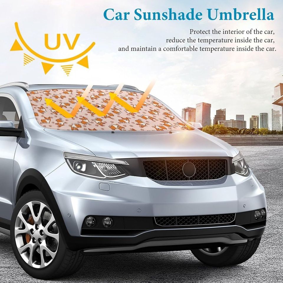 Corgi Car Sunshade, Corgi Lovers Gifts