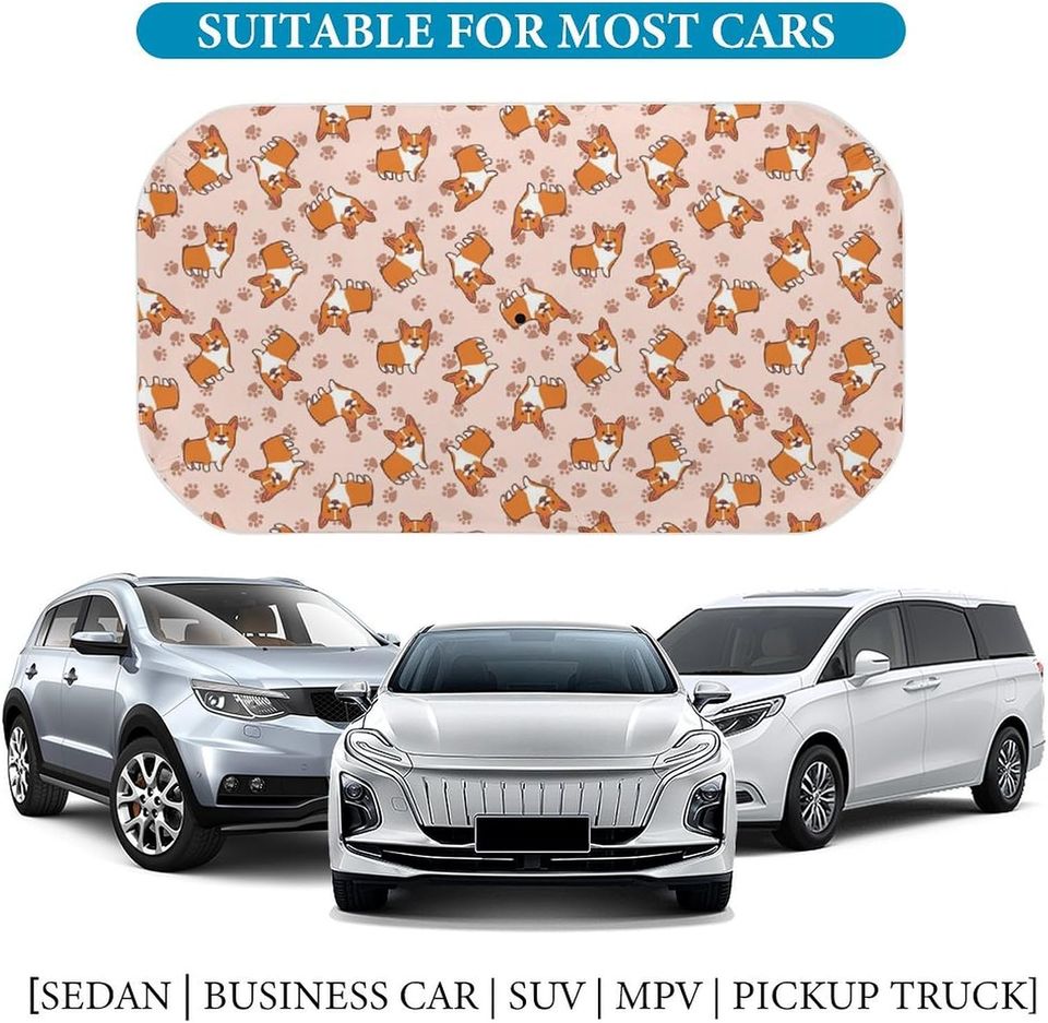 Corgi Car Sunshade, Corgi Lovers Gifts
