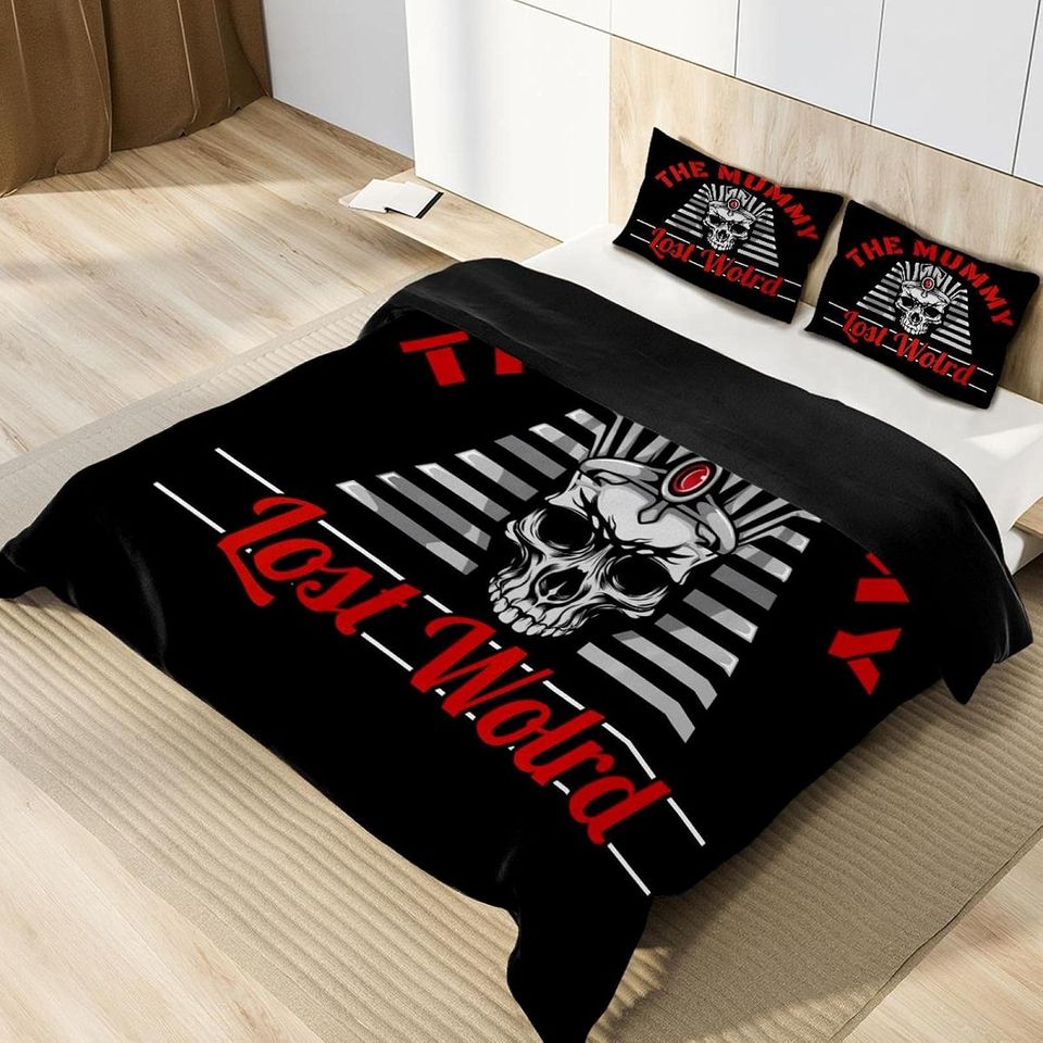 The Mummy Pharaoh Skull Head - Soft and Breathable Microfiber Comforter Bedding Set