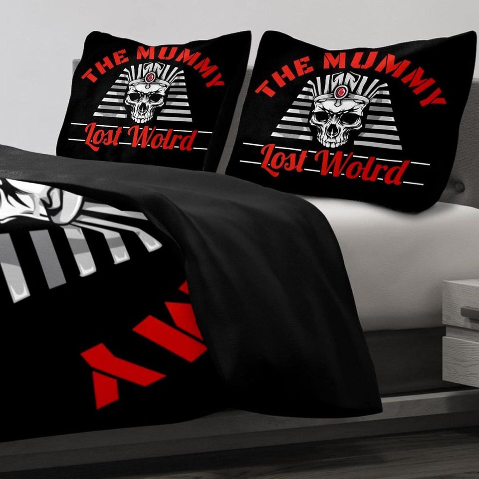 The Mummy Pharaoh Skull Head - Soft and Breathable Microfiber Comforter Bedding Set