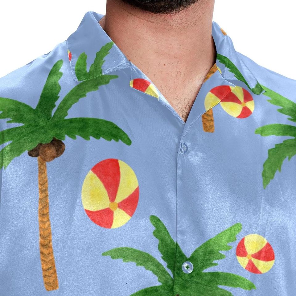 Coconut Trees and Leather Balls Summer Shirts