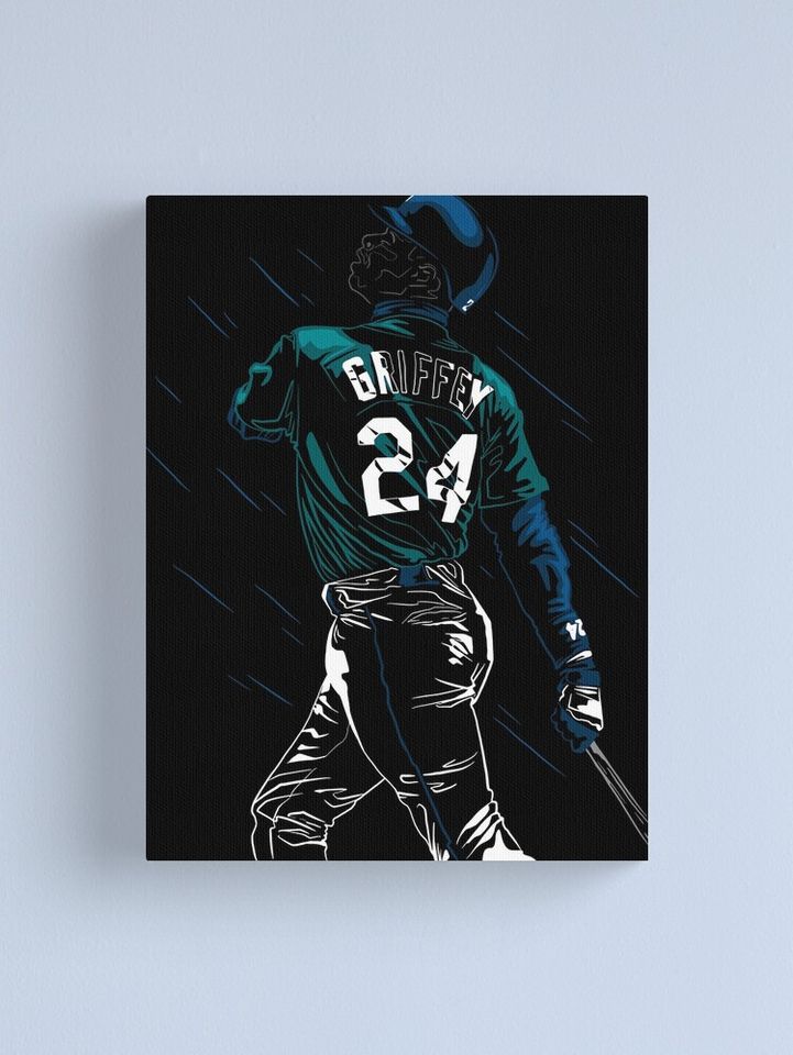 Ken Griffey Jr Canvas, Gift for baseball fan