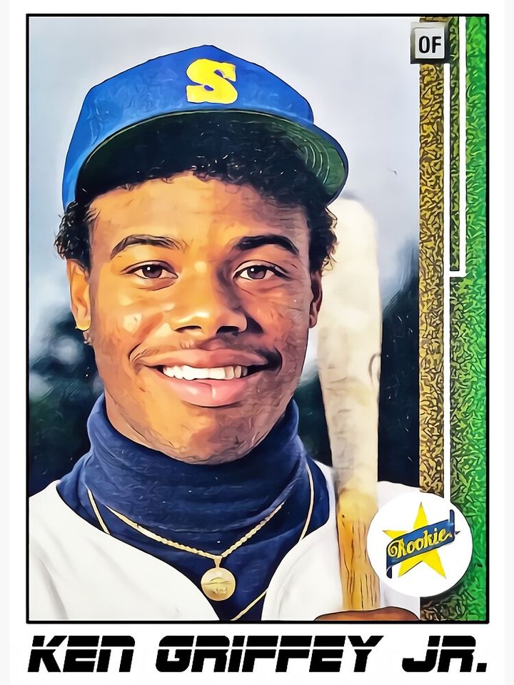 Ken Griffey Jr Canvas, Gift for baseball fan