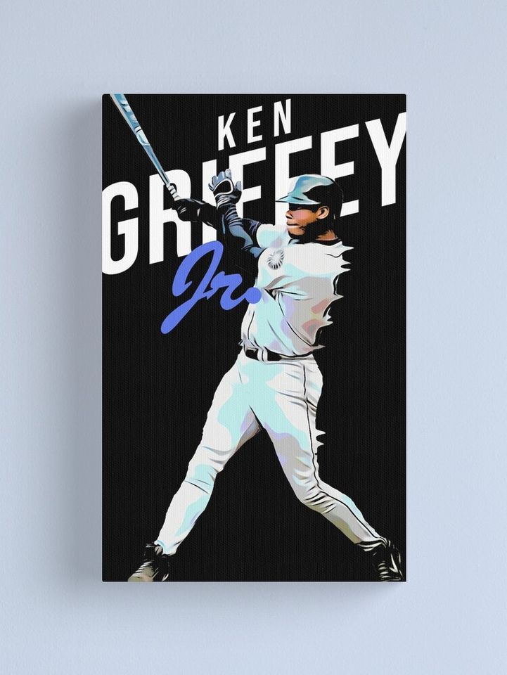 Ken Griffey Jr Canvas, Gift for baseball fan