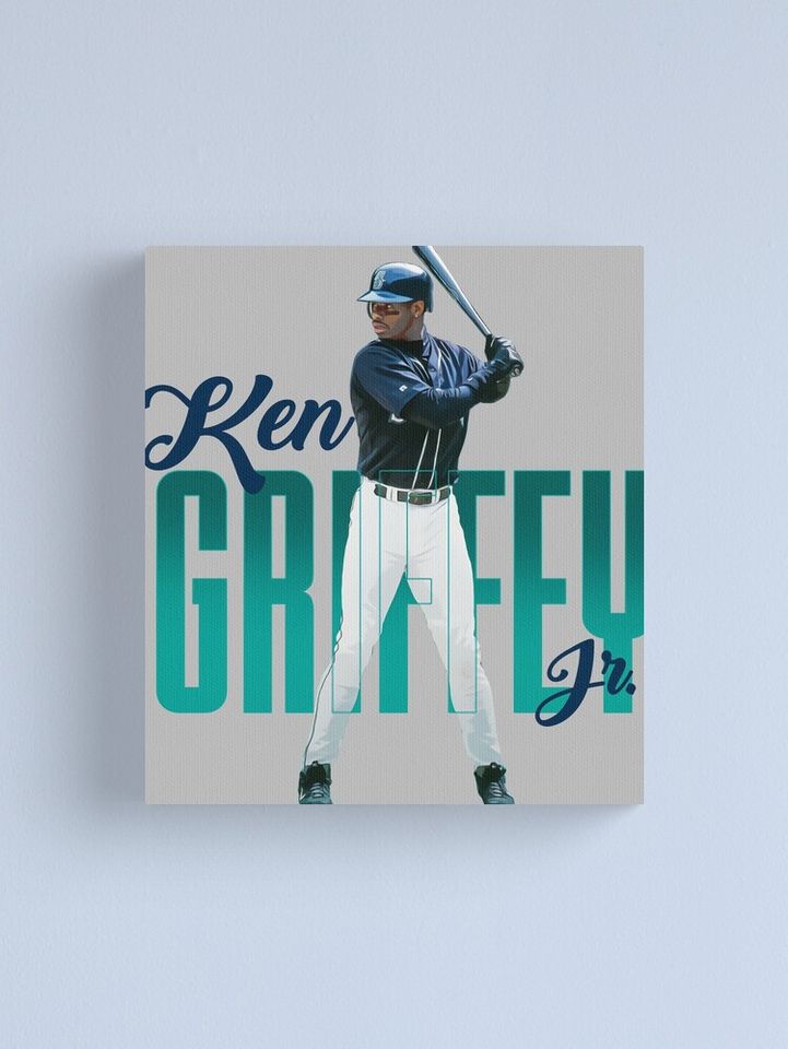 Ken Griffey Jr Canvas, Gift for baseball fan