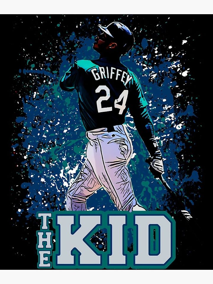 Ken Griffey Jr Canvas, Gift for baseball fan