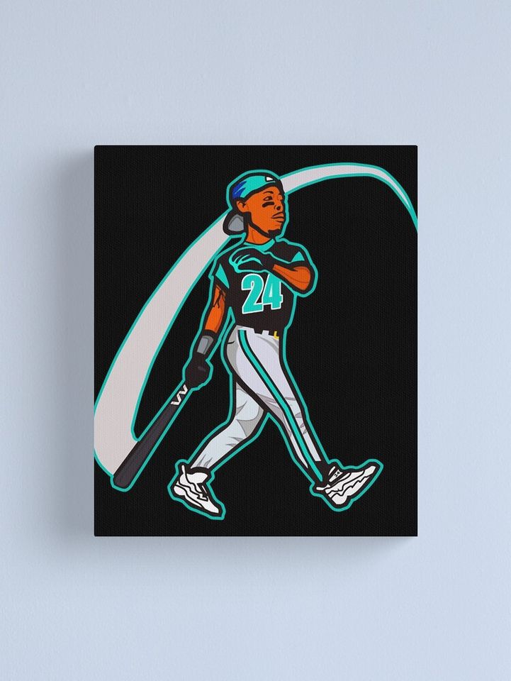 Ken Griffey Jr Canvas, Gift for baseball fan