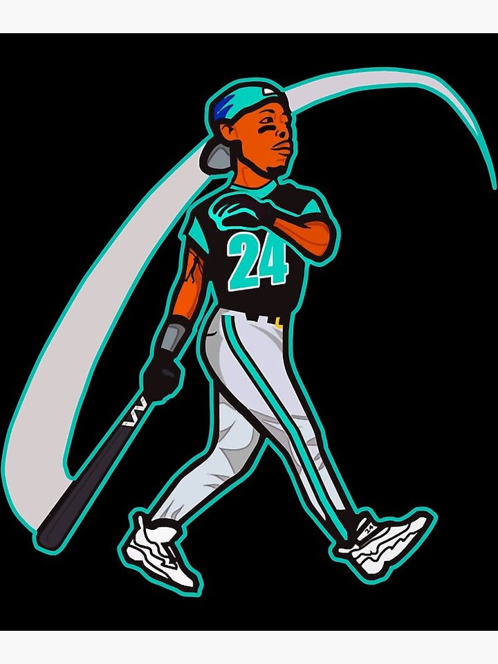 Ken Griffey Jr Canvas, Gift for baseball fan