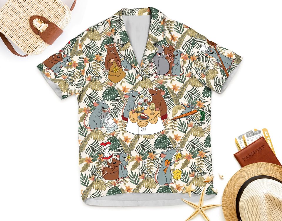 Vintage Disney Ratatouille Hawaiian Shirt Anyone Can Cook Hawaiian Shirt