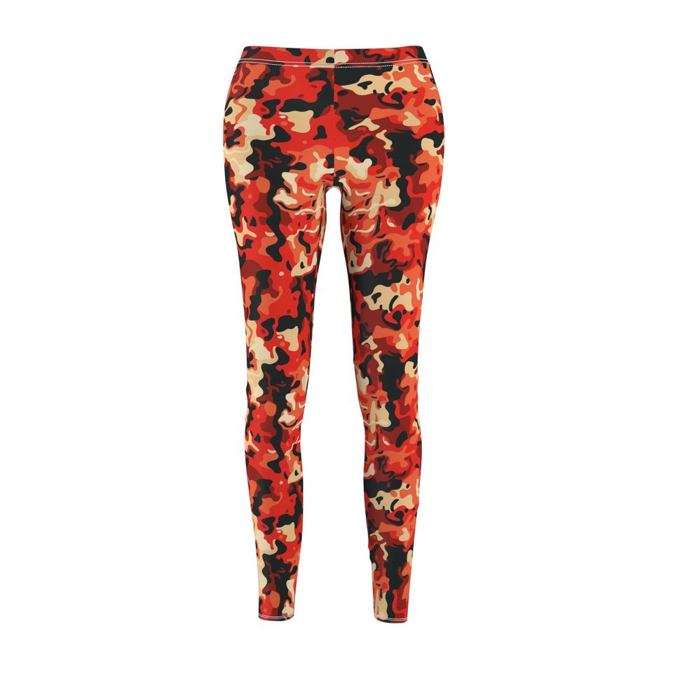 Fire red Camo Pattern Leggings