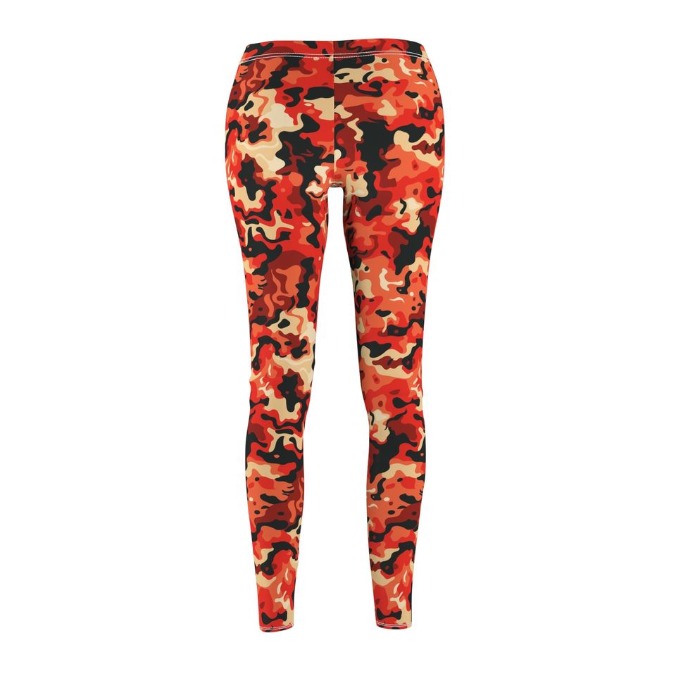 Fire red Camo Pattern Leggings