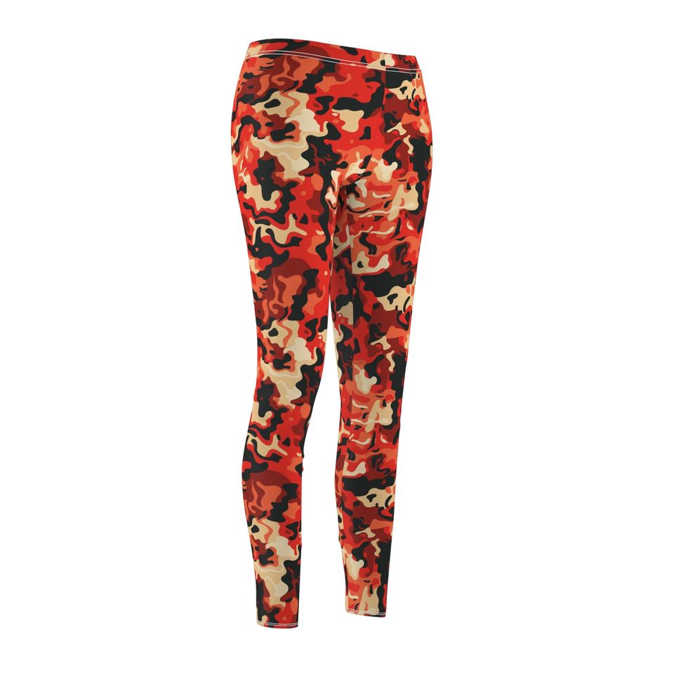Fire red Camo Pattern Leggings