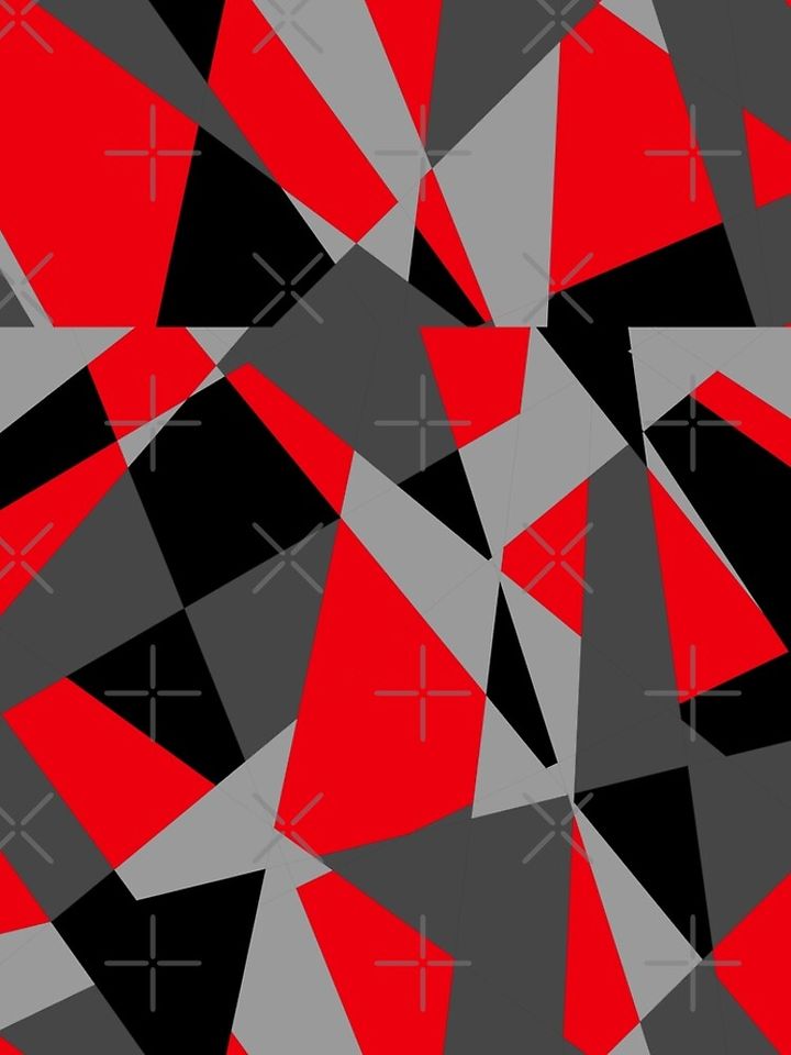 Black, Gray, Red Camo Pattern Leggings