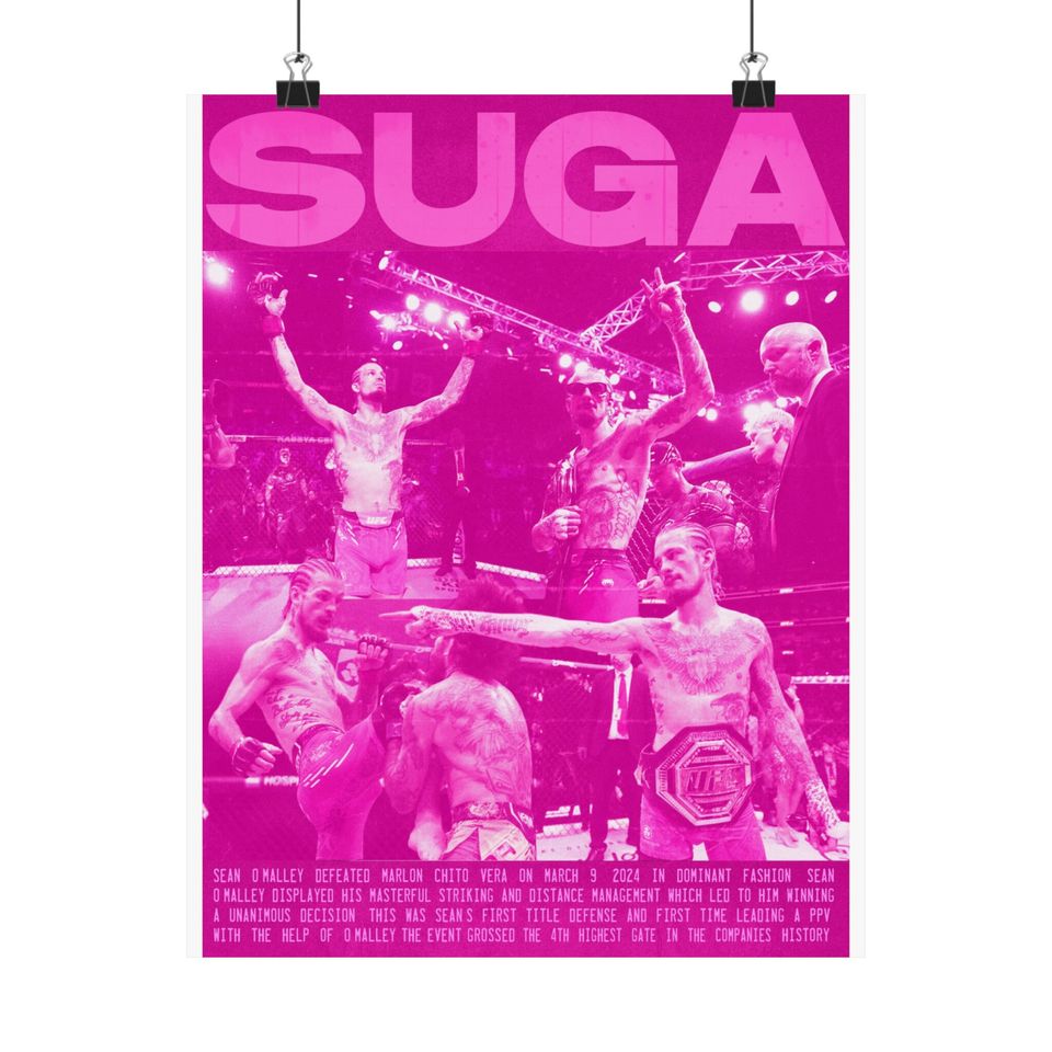 Suga Sean O'Malley Matte Vertical Posters
