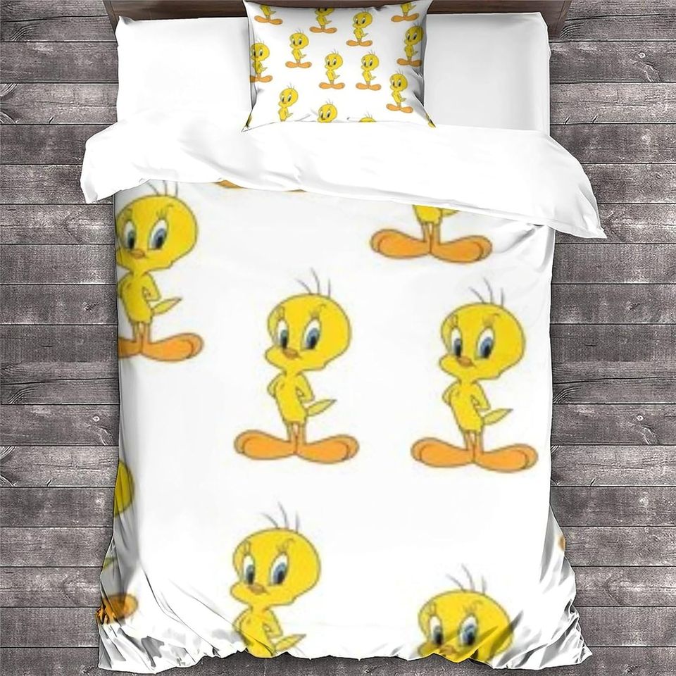 Tweety Bird Playful 3D Microfiber Animal Animation Bedding Set