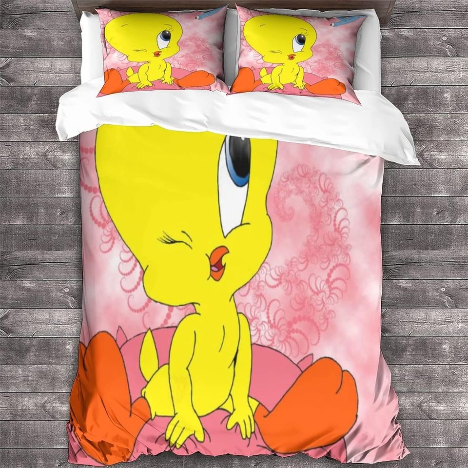 Tweety Bird Duvet Cover, 3D Printed Bedding Set