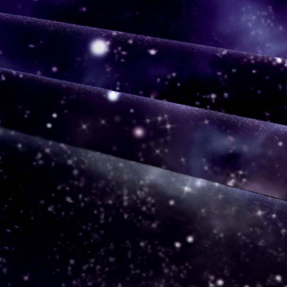 Galaxy Purple Starry Sky Printed  Bedding Set