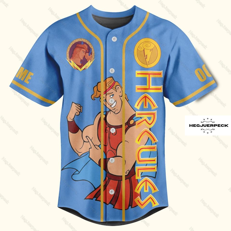 Personalized Disney Hercules Baseball Jersey