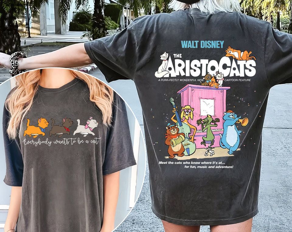 Disney The Aristocats Bonjour Double Sided Shirt