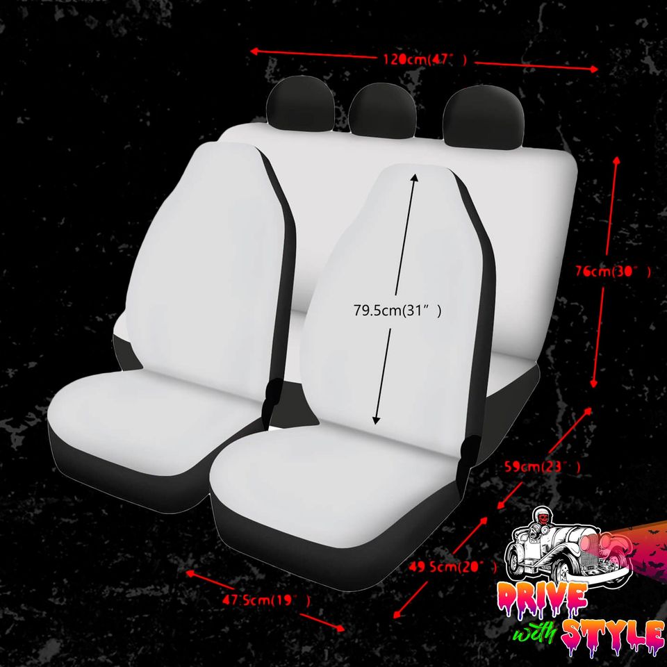 Lurking Death - spider skull web Car Seat Covers