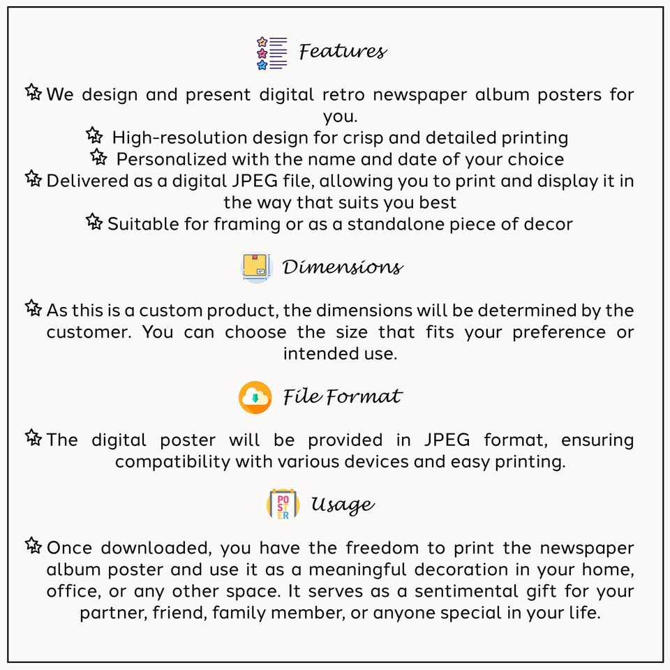 B182 Retro Newspaper Print / One More Time Poster