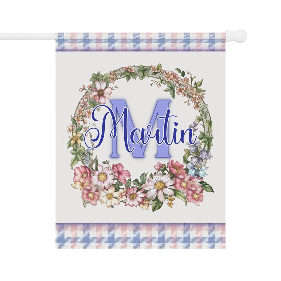 Personalized monogram house flags