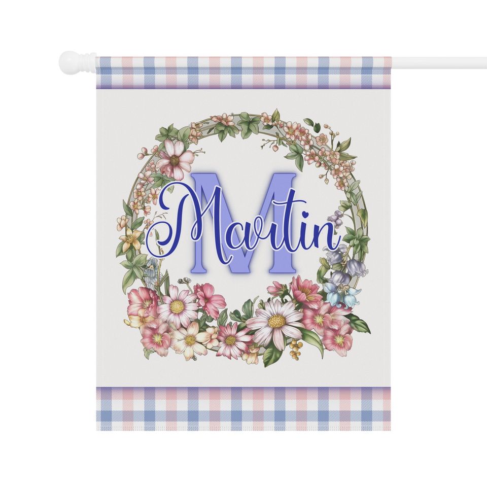 Personalized monogram house flags