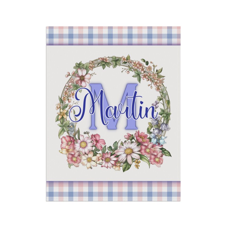 Personalized monogram house flags