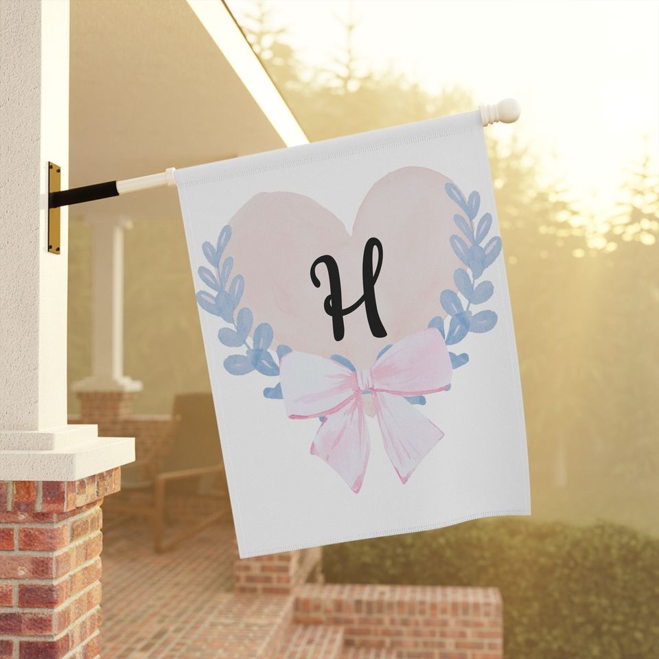 Personalized monogram house flags