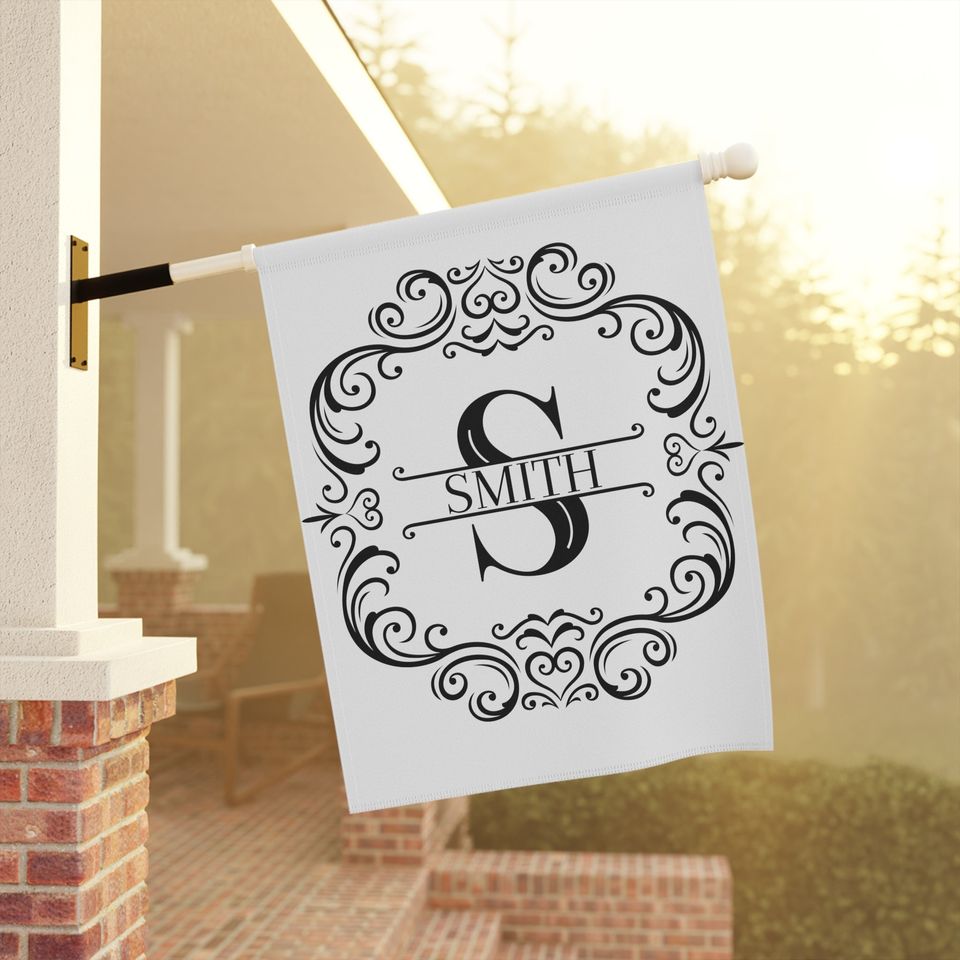 Personalized monogram house flags