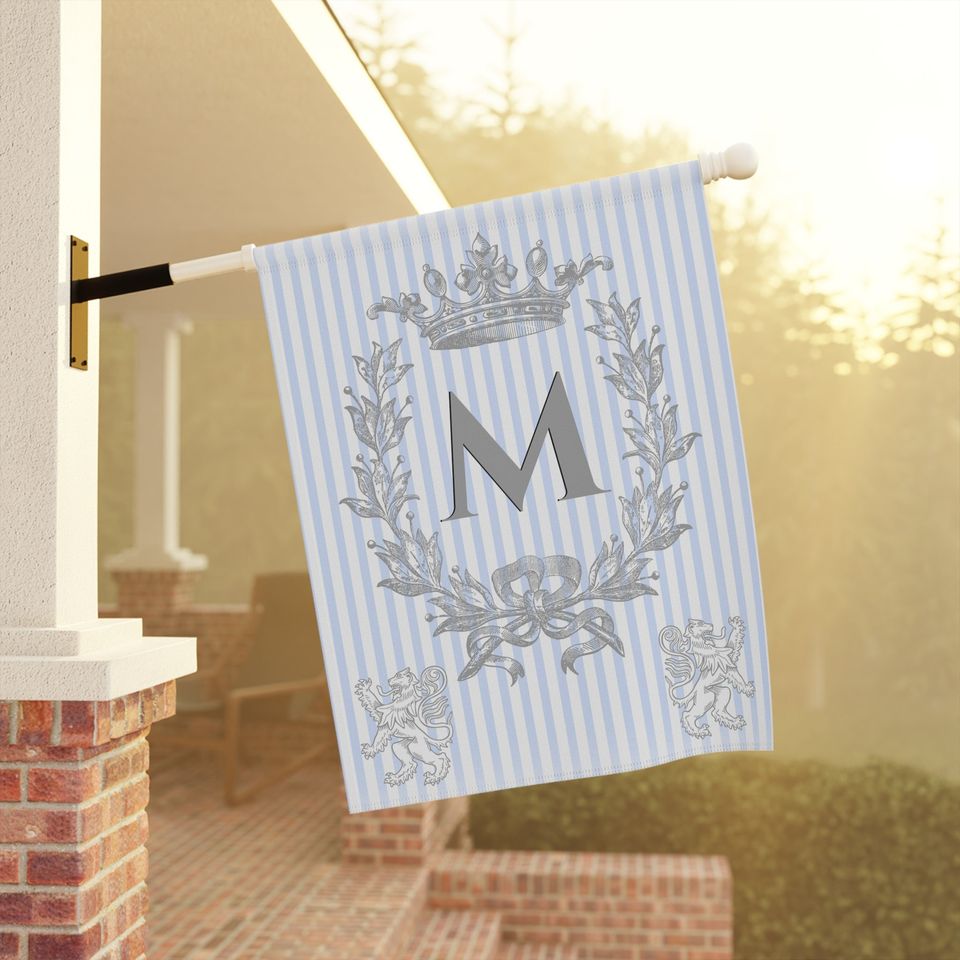 Personalized monogram house flags