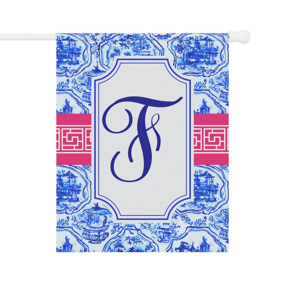 Personalized monogram house flags