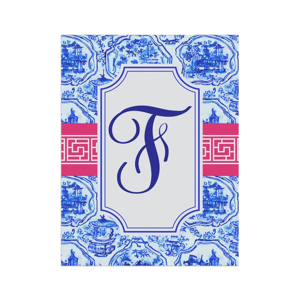 Personalized monogram house flags