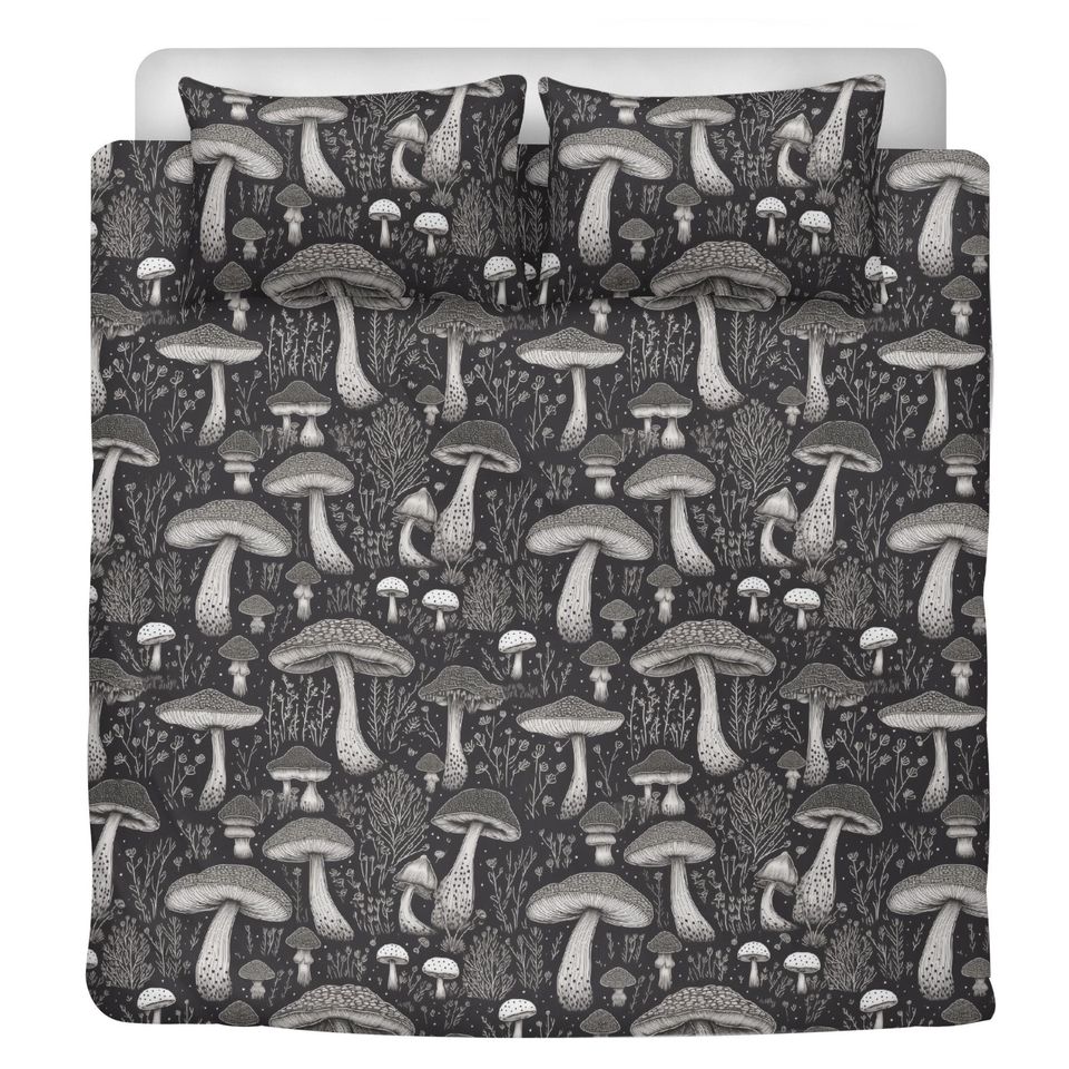 Mushroom Patterns Bedding Set -  Room Decoration