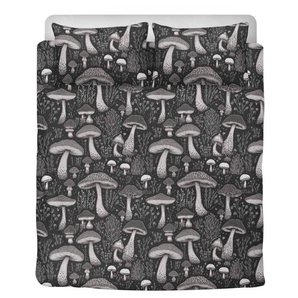 Mushroom Patterns Bedding Set -  Room Decoration