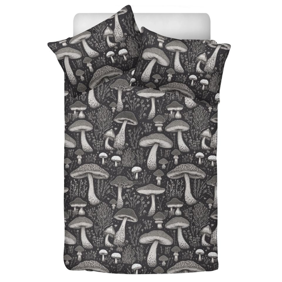 Mushroom Patterns Bedding Set -  Room Decoration