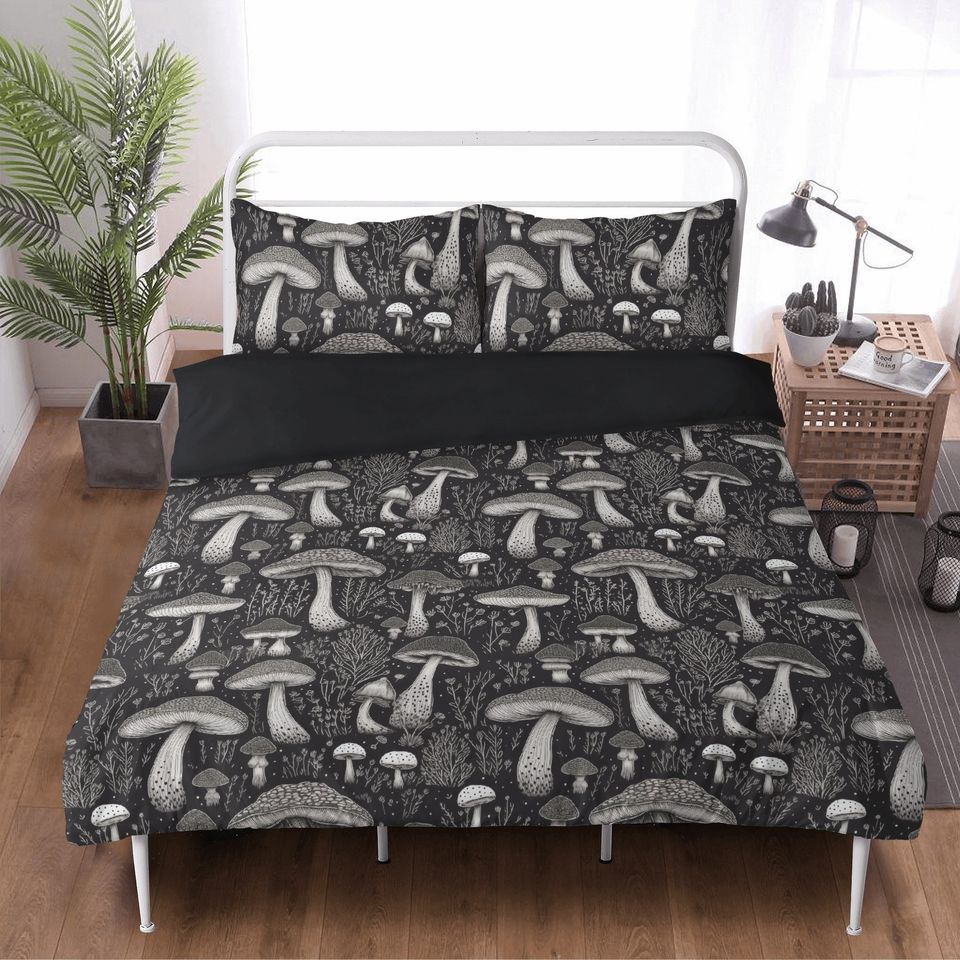 Mushroom Patterns Bedding Set -  Room Decoration