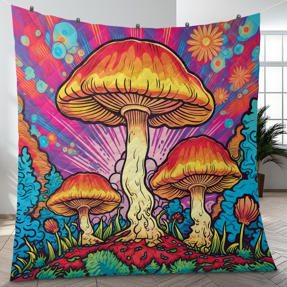 Mushroom Patterns Bedding Set -  Room Decoration