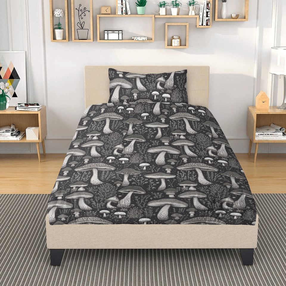 Mushroom Patterns Bedding Set -  Room Decoration