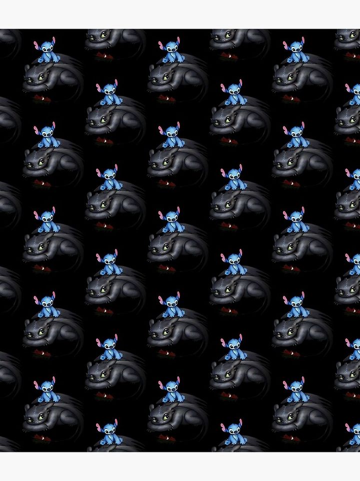 Stitch Sitting On Toothless Funny Backpack