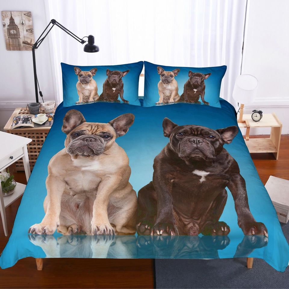 French Bulldog Bedding Set, Bulldog King Bedding