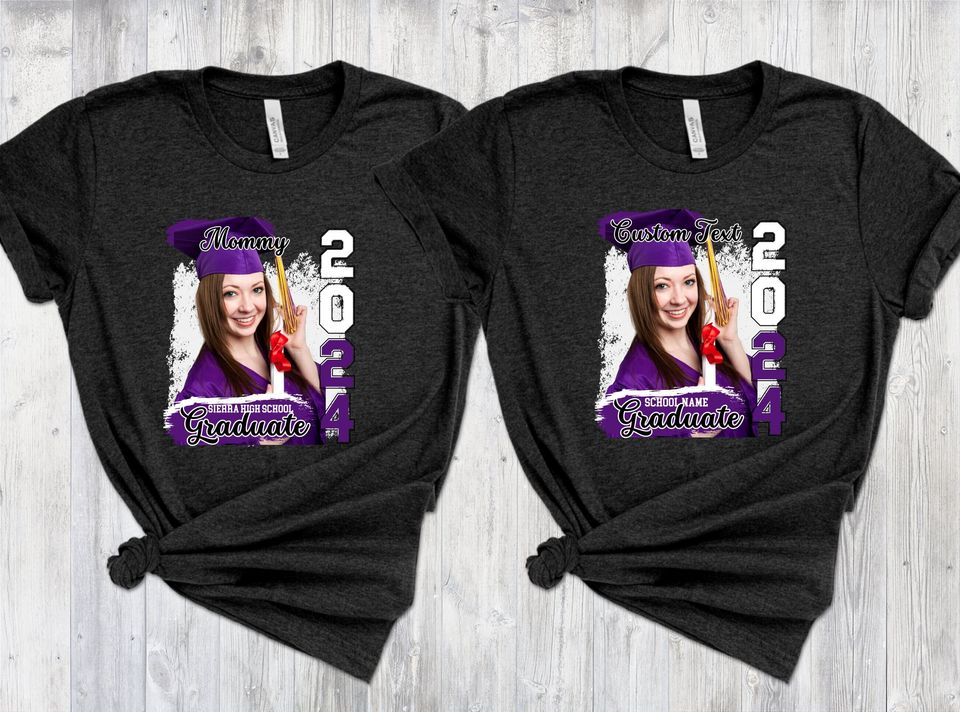 Custom Photo Printed Graduation Shirt,Custom Photo Graduation