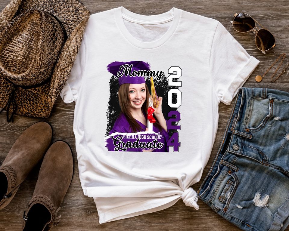Custom Photo Printed Graduation Shirt,Custom Photo Graduation